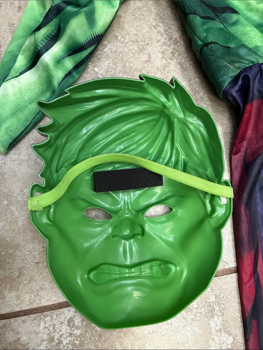 Marvel Hulk Green & Purple Muscle Costume with Mask